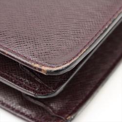 Pre Owned Louis Vuitton Burgundy Taiga Leather Robusto 2 Compartments Briefcase