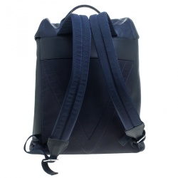 Louis Vuitton Blue/Black Nylon and Leather V Line Pulse Backpack 