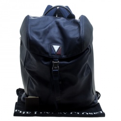 Louis Vuitton Blue/Black Nylon and Leather V Line Pulse Backpack 