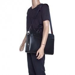 Louis Vuitton Briefcase Bassano Epi MM Black (Without Strap) in