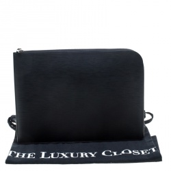 Pre Owned Louis Vuitton Black Epi Leather Poche Documents Portfolio Case