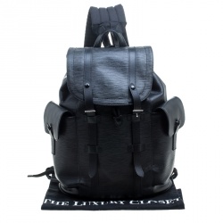 Louis Vuitton Black Epi Leather Christopher PM Backpack