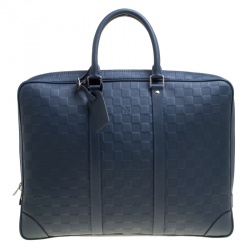 Louis Vuitton Porte Documents Joule Navy blue Damier INFINI Briefcase laptop  bag