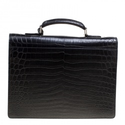Louis Vuitton Black Crocodile Robusto Briefcase