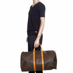 Louis Vuitton Monogram Canvas Keepall 55 Bag