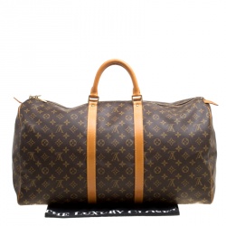 Louis Vuitton Monogram Canvas Keepall 55 Bag