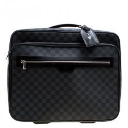 Louis Vuitton Damier Graphite Pilot Case Luggage Bag Grey