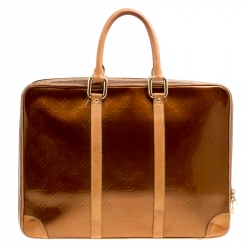 Louis Vuitton Bronze Monogram Vernis Vandam Briefcase