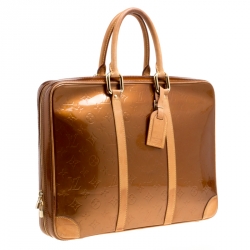 Louis Vuitton Bronze Monogram Vernis Vandam Briefcase