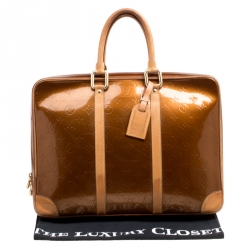 Louis Vuitton Bronze Monogram Vernis Vandam Briefcase