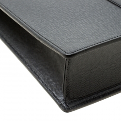 Louis Vuitton Black Taiga Leather Lozan Briefcase