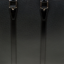Louis Vuitton Black Taiga Leather Lozan Briefcase