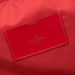 Pre Owned حقيبة سفر لوي فيتون بيغاس بيزنيس جلد إيبي حمراء 45