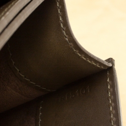 Pre Owned Louis Vuitton Olive Green Leather Robusto I Briefcase 