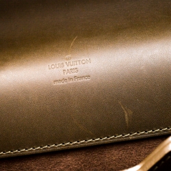 Pre Owned Louis Vuitton Olive Green Leather Robusto I Briefcase 