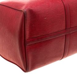Pre Owned  حقيبة لوي فيتون كييبال جلد إيبي حمراء 50