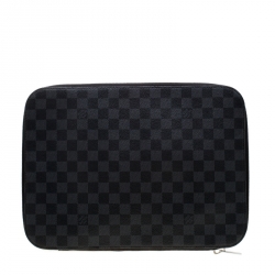 Pre Owned Louis Vuitton Damier Graphite Canvas Horizon Laptop Sleeve