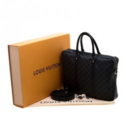 Pre Owned Louis Vuitton Damier Graphite Canvas Porte Documents Voyage PM Bag