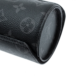 Pre Owned Louis Vuitton Black Monogram Canvas Eclipse Watch Case