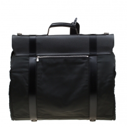 Louis Vuitton Black/Green Taiga Leather and Nylon Gibeciere Garment Bag