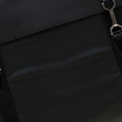 Louis Vuitton Black/Green Taiga Leather and Nylon Gibeciere Garment Bag