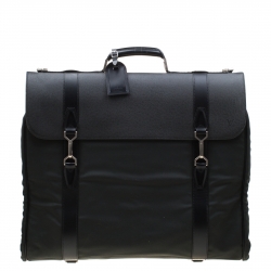 Louis Vuitton Black/Green Taiga Leather and Nylon Gibeciere Garment Bag