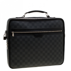 Pre Owned Louis Vuitton Damier Graphite Canvas Steeve Briefcase Bag