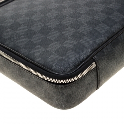 Pre Owned Louis Vuitton Damier Graphite Canvas Steeve Briefcase Bag