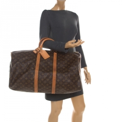 مملوكة مسبقًا Louis Vuitton Monogram Canvas Keepall Bandouliere 55 Bag