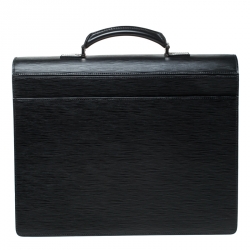 Pre Owned حقيبة مستندات لوي فيتون روباستو 2 جلد إيبي أسود