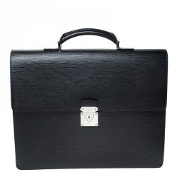LOUIS VUITTON Epi Robusto 2 Compartment Briefcase Black 383500