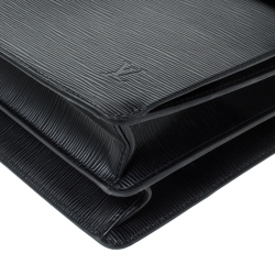 Pre Owned حقيبة مستندات لوي فيتون روباستو 2 جلد إيبي أسود