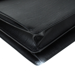 Pre Owned حقيبة مستندات لوي فيتون روباستو 2 جلد إيبي أسود