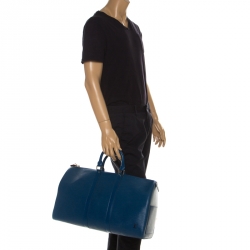Louis Vuitton Toledo Blue Epi Leather Keepall 50 Duffle Bag 861944