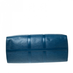 Louis Vuitton Toledo Blue Epi Leather Keepall 45 Bag