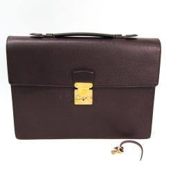 Louis Vuitton Acajou Taiga Leather Serviette Kourad Briefcase
