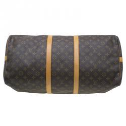 مملوكة مسبقًا حقيبة لوي فيتون كيبال 55 كانفاس مونوغرامي مع حمالة كتف