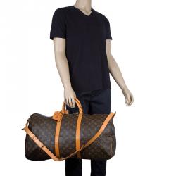 Pre Owned Louis Vuitton Monogram Canvas Keepall Bandouliere 55