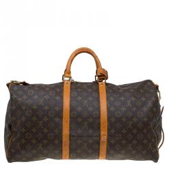 Pre Owned Louis Vuitton Monogram Canvas Keepall Bandouliere 55