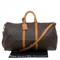 Pre Owned Louis Vuitton Monogram Canvas Keepall Bandouliere 55