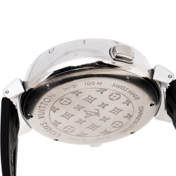 Louis Vuitton Blue Stainless Steel Tambour Regatta Q102D Men's Wristwatch 44MM