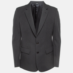 Black Wool Single Breasted Blazer