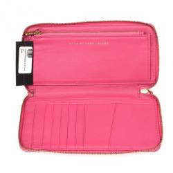 Pre Owned Marc by Marc Jacobs Pink Dreamy Embossed Leather Wallet