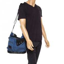 Marc by Marc Jacobs Blue Nylon Double Pocket Messenger Bag