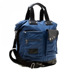 Marc by Marc Jacobs Blue Nylon Double Pocket Messenger Bag