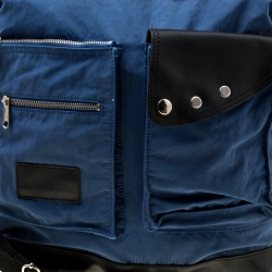 Marc by Marc Jacobs Blue Nylon Double Pocket Messenger Bag