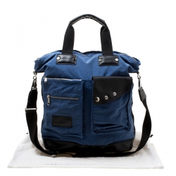 Marc by Marc Jacobs Blue Nylon Double Pocket Messenger Bag