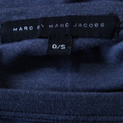 Marc by Marc Jacobs Aegean Blue Cotton Blend Crew Neck T-Shirt M