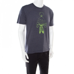 Marc by Marc Jacobs Aegean Blue Cotton Blend Crew Neck T-Shirt M