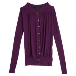 Pre Owned Marc by Marc Jacobs Cotton-silk Gold Button Cardigan XS